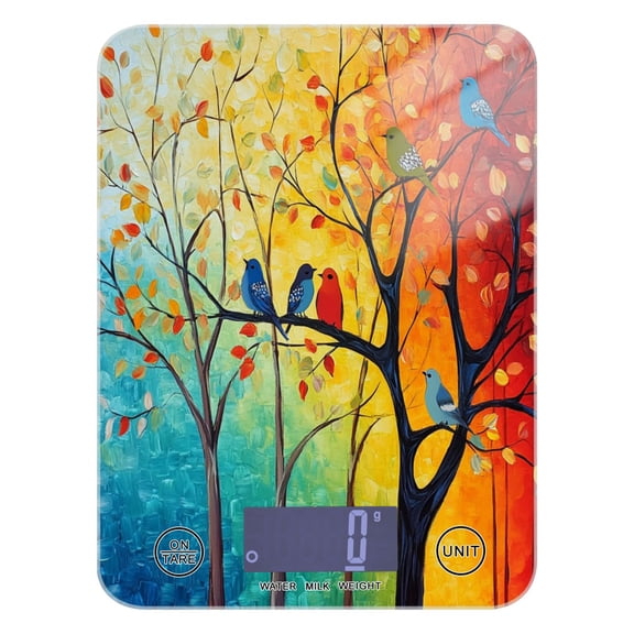 Food Scale Small Food Scale Kitchen Scale Kitchen Electronic Scale Multifunctional Digital Kitchen Scale Baking and Cooking Scale Colorful Tree Bird