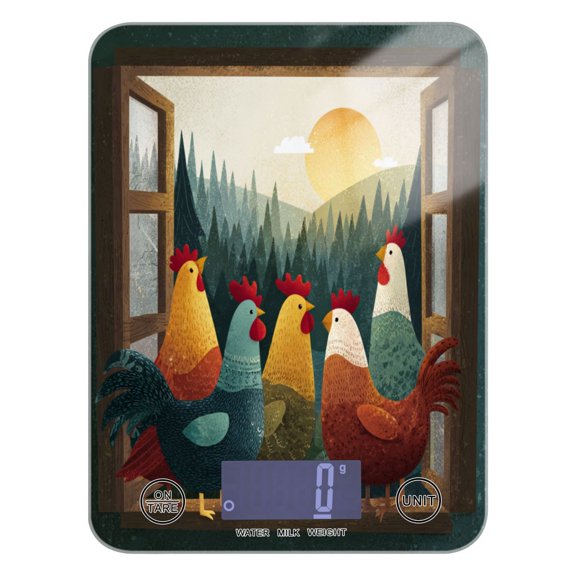 Food Scale Small Food Scale Kitchen Scale Kitchen Electronic Scale Multifunctional Digital Kitchen Scale Baking and Cooking Scale Cozy Chicken Window