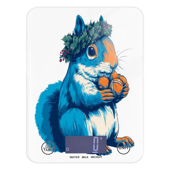Food Scale Small Food Scale Kitchen Scale Kitchen Electronic Scale Multifunctional Digital Kitchen Scale Baking and Cooking Scale Cute Blue Squirrel