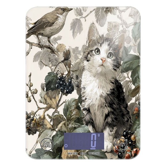 Food Scale Small Food Scale Kitchen Scale Kitchen Electronic Scale Multifunctional Digital Kitchen Scale Baking and Cooking Scale Cute Cat and Bird