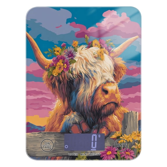 Food Scale Small Food Scale Kitchen Scale Kitchen Electronic Scale Multifunctional Digital Kitchen Scale Baking and Cooking Scale Cute Yellow Cow