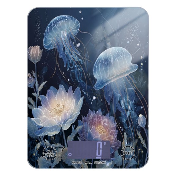 Food Scale Small Food Scale Kitchen Scale Kitchen Electronic Scale Multifunctional Digital Kitchen Scale Baking and Cooking Scale Deep Blue Jellyfish