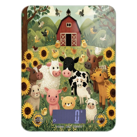 Food Scale Small Food Scale Kitchen Scale Kitchen Electronic Scale Multifunctional Digital Kitchen Scale Baking and Cooking Scale Farm Animal Scene
