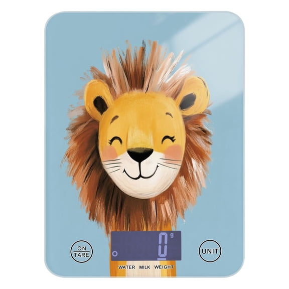 Food Scale Small Food Scale Kitchen Scale Kitchen Electronic Scale Multifunctional Digital Kitchen Scale Baking and Cooking Scale Lovely Yellow Lion