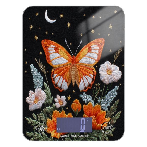 Food Scale Small Food Scale Kitchen Scale Kitchen Electronic Scale Multifunctional Digital Kitchen Scale Baking and Cooking Scale Orange Butterfly