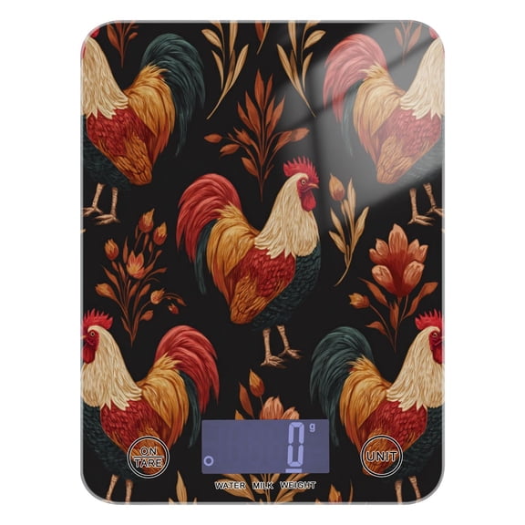 Food Scale Small Food Scale Kitchen Scale Kitchen Electronic Scale Multifunctional Digital Kitchen Scale Baking and Cooking Scale Pretty Roosters
