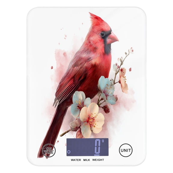 Food Scale Small Food Scale Kitchen Scale Kitchen Electronic Scale Multifunctional Digital Kitchen Scale Baking and Cooking Scale Red Bird Pattern