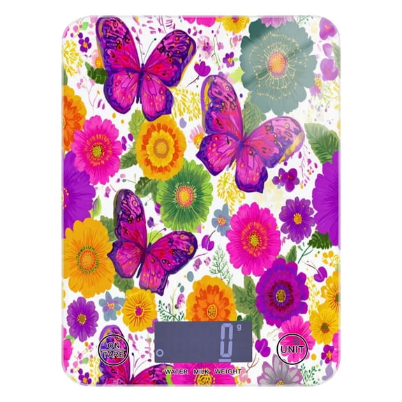 Food Scale Small Food Scale Kitchen Scale Kitchen Electronic Scale Multifunctional Digital Kitchen Scale Baking and Cooking Scale Vibrant Butterflies