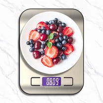 YIIYRY Food Scale for Kitchen,22lb/10kg Digital Food Kitchen Scale Stainless Steel with 5 Units,LCD Display Digital Scales for Coffee,Baking,Cooking,Silver