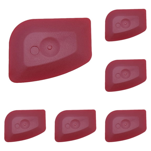 Food Scraper, Dish Scraper Sturdy Scraper Kitchen Tool, Pan Scraper, 6 PCS Plastic Food Scraper, Pot Scraper Non Scratch for Cast Iron Cleaning, Pot and Pan Cleaning Kitchen Scrapers(Red)