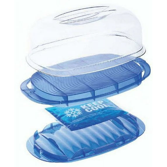 Food Server, Container Keeps Sliced Cake, Cheese and Other Finger Foods Cool and Fresh, By Rotho