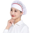 thumbnail image 1 of Food Service Cook Accessories Mesh Work Wear Breathable Smoke-proof Dust Chef Hat Cooking Hygienic Cap Hair Nets Cap Work Hat 9, 1 of 8