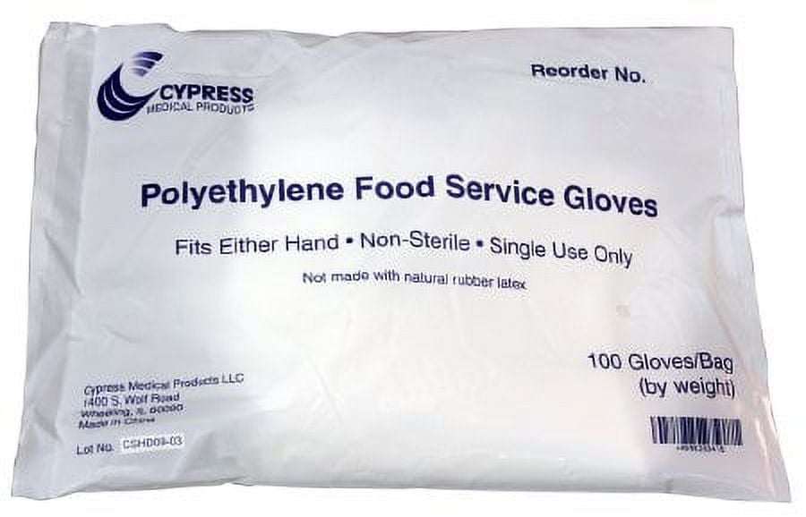 Food Service Glove Food Guard Large Textured Grip Clear Polyethylene