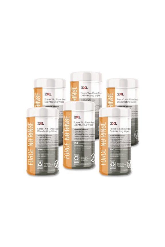 Food Service No Rinse Surface Sanitizing Wipes, 1-Ply, 6 x 8, White, 100/Roll, 6 Rolls/Carton