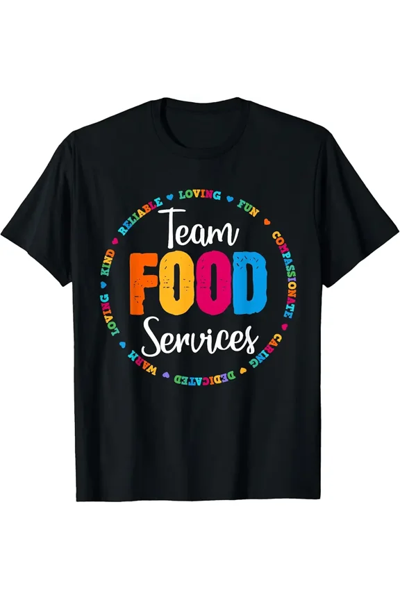 Food Services Team Cafeteria Crew Holiday Helper School Squad Unisex T-Shirt, up to size 5XL
