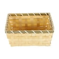 thumbnail image 1 of Food Serving Basket Bread Basket Snacks Egg Sundries Multipurpose Storage Basket Bamboo Storage Bin for Countertops Office Bathroom Cabinets 19cmx19cmx7cm, 1 of 9