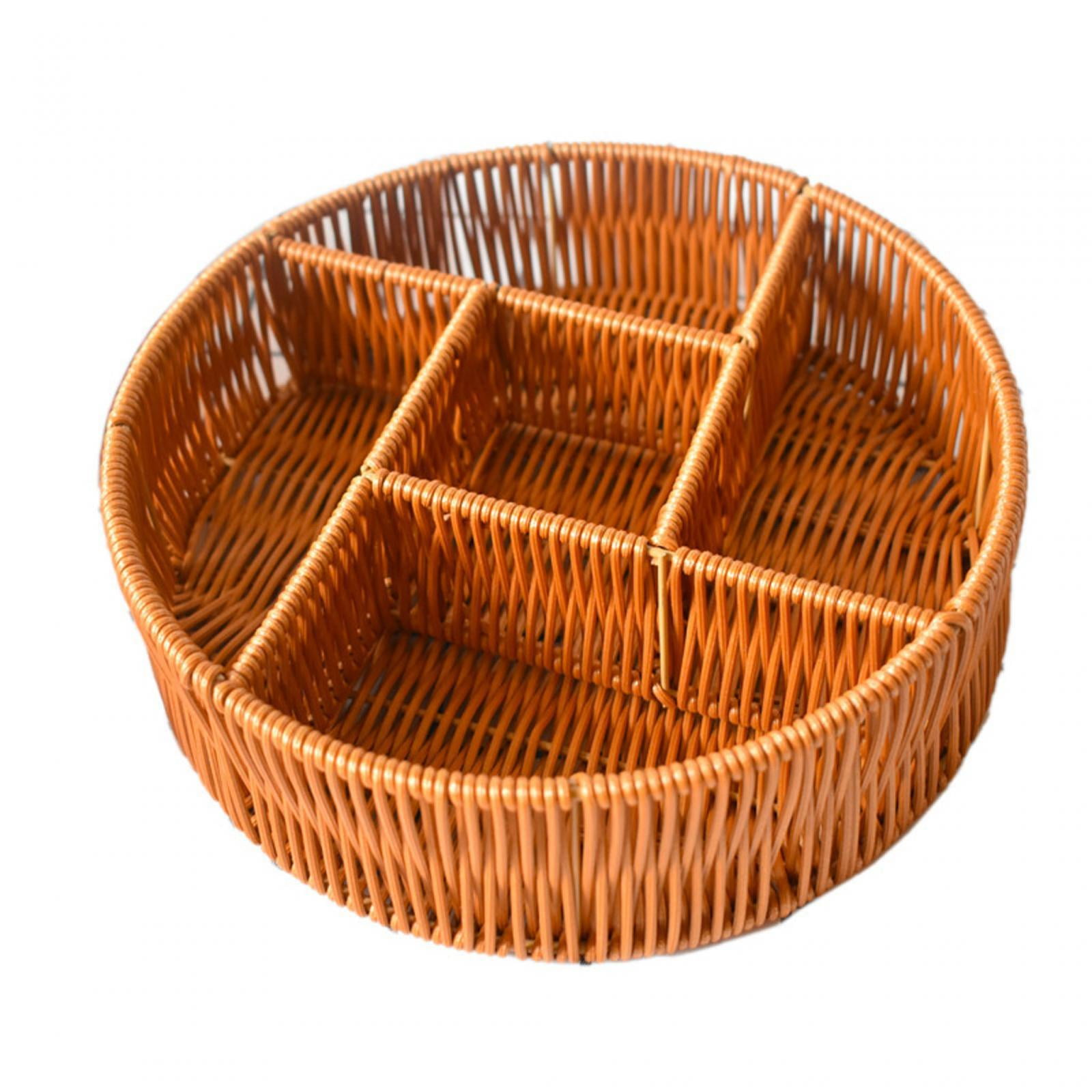 Food Serving Basket, Divided Basket Organizer Platter, Desktop Key
