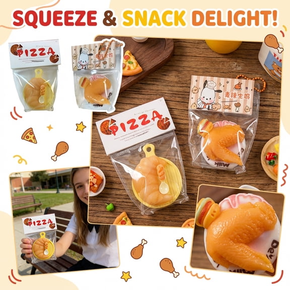 Food Shape Squeeze Stress Balls Fidget Toys for Adults Sensory Toys Stress Relief Gifts Party Favors