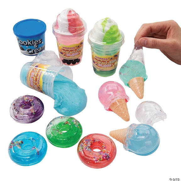 Food-Shaped Sweet Treats Slime Toys Assortment - 48 Pieces