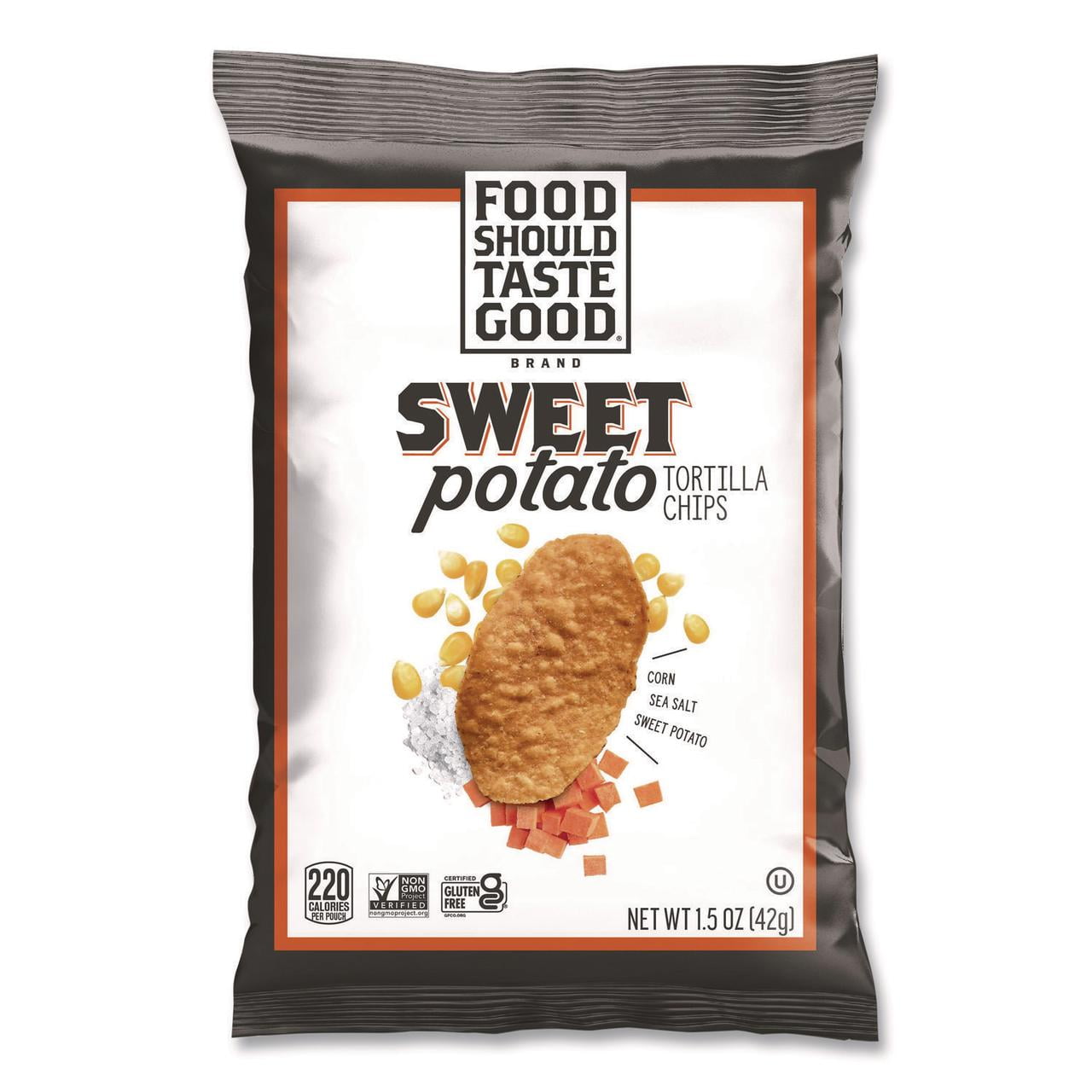 1.5 oz. Tortilla Chips - Sweet Potato with Sea Salt (24/Carton)