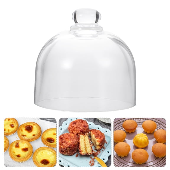 TOYMYTOY Clear Dome Lid Cake Dust-Proof Glass Cover Transparent 1Pc