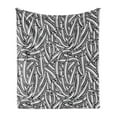thumbnail image 1 of Food Soft Flannel Fleece Throw Blanket, Abstract Design Monochromatic Chili Peppers Modernistic Illustration, Cozy Plush for Indoor and Outdoor Use, 70" x 90", Charcoal Grey and White, by Ambesonne, 1 of 5