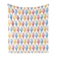 thumbnail image 1 of Food Soft Flannel Fleece Throw Blanket, Ice Cream Cones Fifties Time Colored Drawings with Abstract Retro Like Design Image, Cozy Plush for Indoor and Outdoor Use, 50" x 70", Multicolor, by Ambesonne, 1 of 6