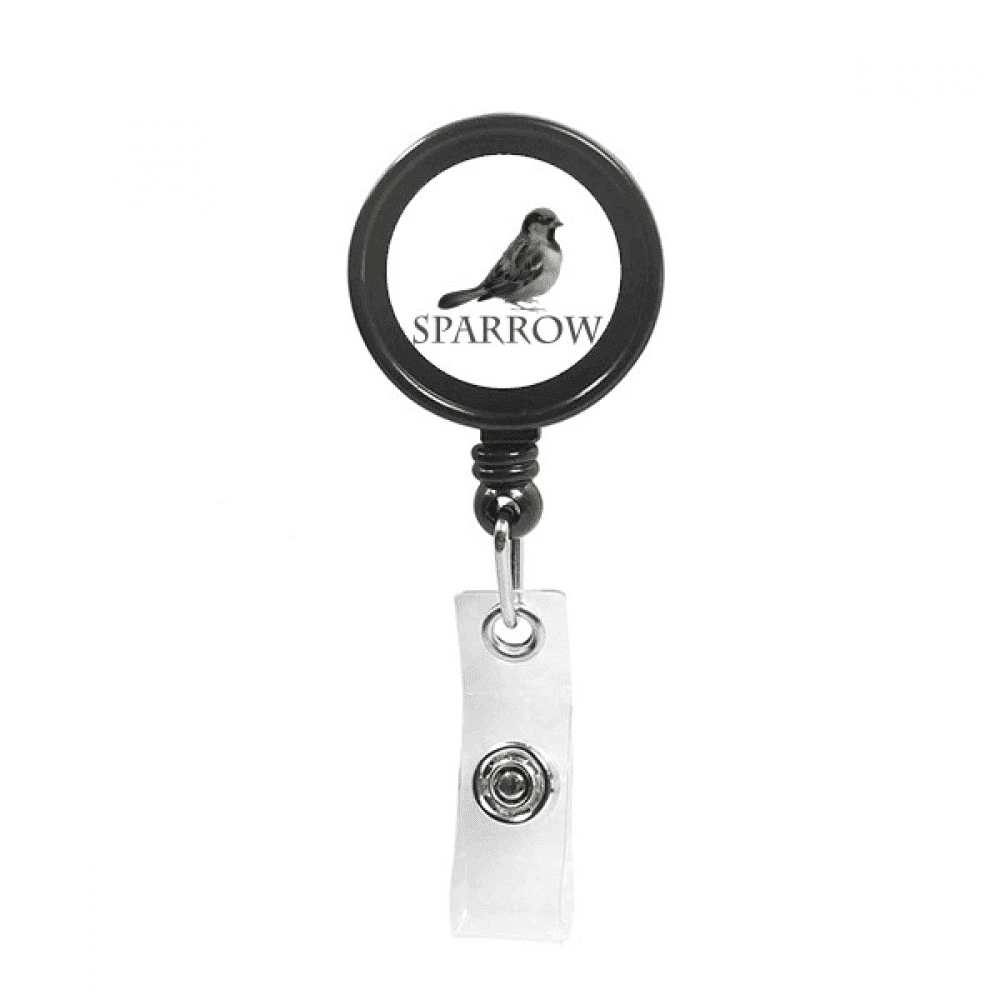 Food Sparrows Birds Rise Art Deco  Fashion Retractable Keychain Badge Holder ID Badge