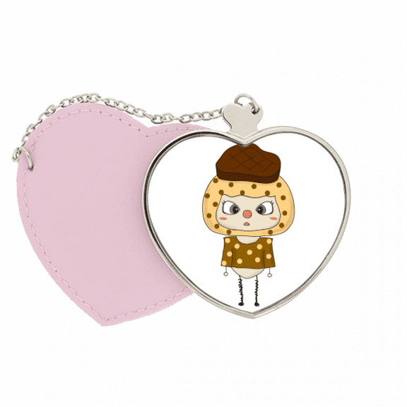 Food Steak Beef Delicious Dinner Cow UU Mirror Travel Purse Makeup Heart Pink