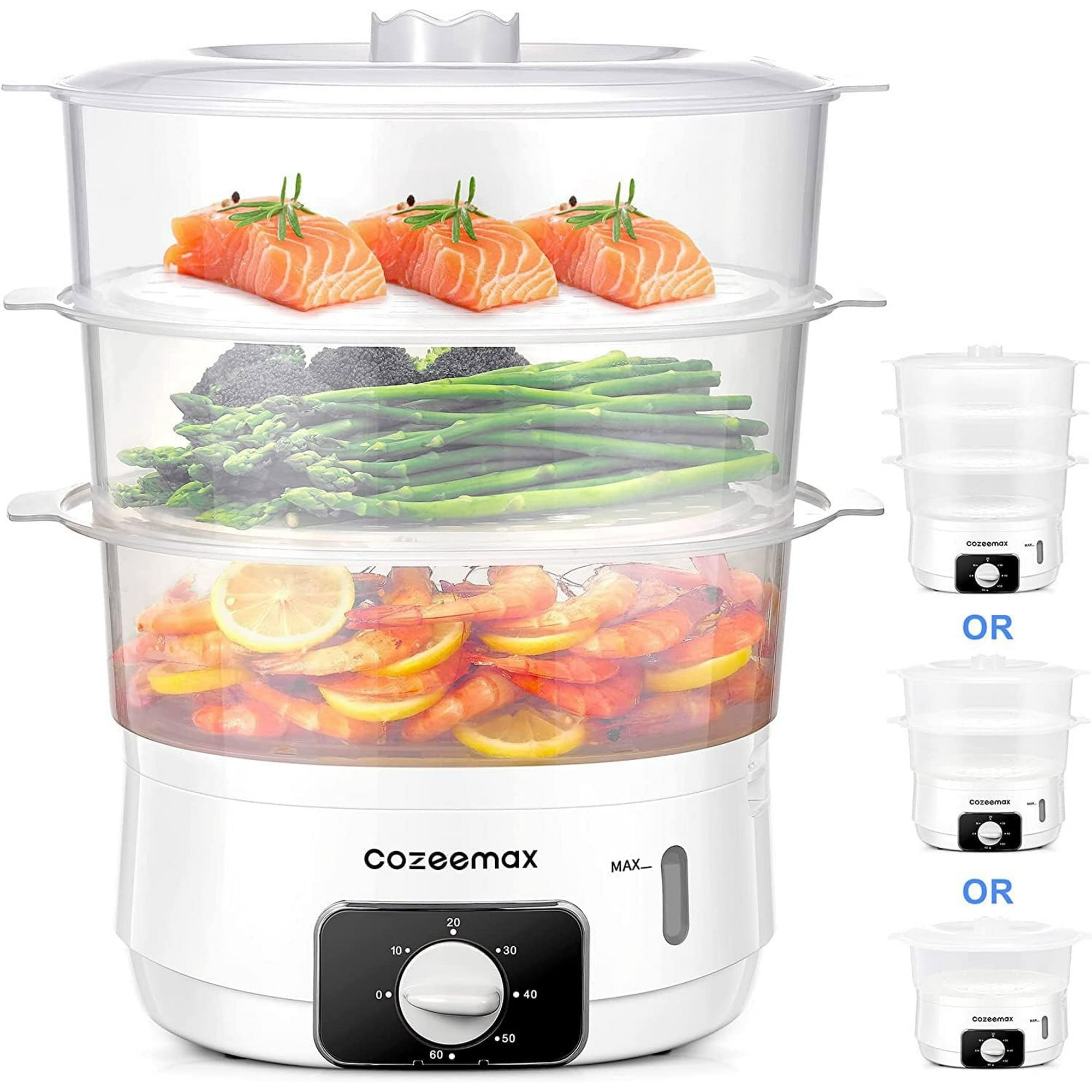 Food Steamer 3 Tier 16QT Electric Vegetable Steamer With Appointment