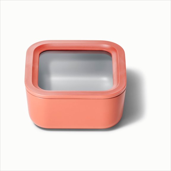Food Stora Glass Container Ceramic Coated Food ContaineNon Toxic, Non Stick Lunch Box Container with Lids Dishwas