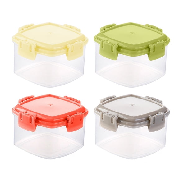 Food Storage for 1Pcs Square Seasoning Bottle Transparent with Leakproof Lid Ideal for Kitchen and Picnic Convenient Square Design for Easy Stacking and Freshness,4 cm,Red