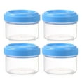 thumbnail image 1 of Food Storage 2 Round Clear Reusable 35ml Jars with Leakproof Lids for Home Kitchen Organization 4-Pack 4PCS, 1 of 2