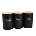 thumbnail image 1 of Food Storage 3 Coffee Tea Container Set Metal Kitchen Jar Set with Airtight Lids for Home Organizing and Countertop Décor, 1 of 3