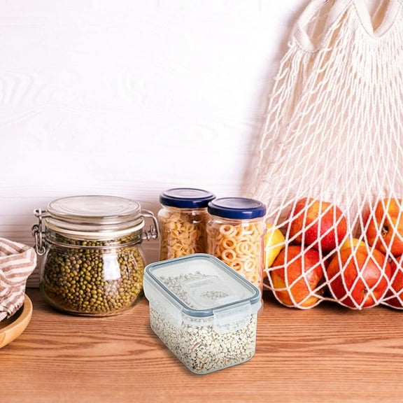 Food Storage Airtight Clear Jars for Fresh Preservation with Lids, Vacuum Proof Kitchen Storage Containers Reusable Canning Jars for Dry 5 Size Set