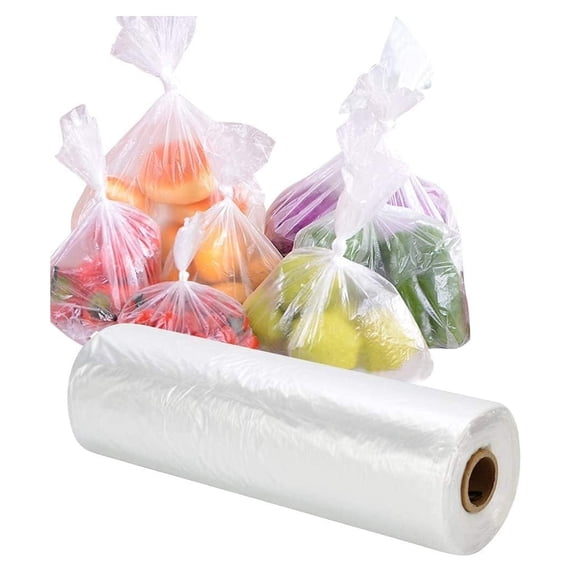 Storage Bas Food Storage Bags, 10 Roll 12 x 16 Plastic Produce Bag on Roll Fruits ...