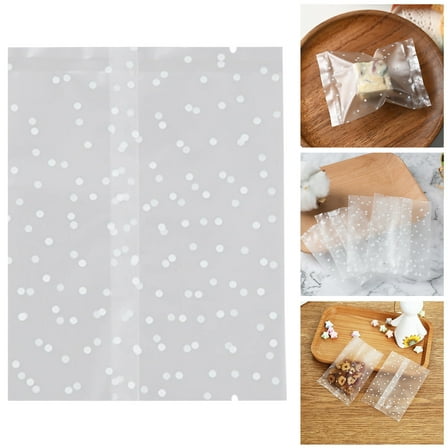 Food Storage Bags,100PCS Resealable Packaging Bags With Cute Patterns For Homemade Snacks Cookies And Candy Storage