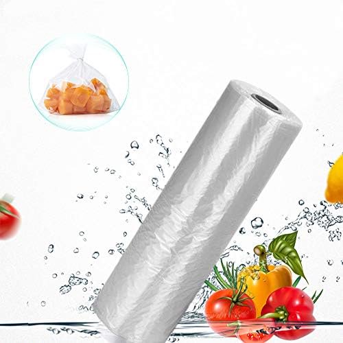 Food Storage Bags, 12 x 16 Plastic Produce Bag on a Roll, for Fruits, Vegetables, Bread, Groceries - Clear, 350 Per Roll (1 Roll)