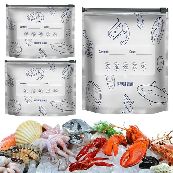 Food Storage Bags Aluminum Foil Sealing Bags Leakproof and Airtight Food-Grade for Long Term Preservation for Meal Prep and Kitchen Organization Akmoler