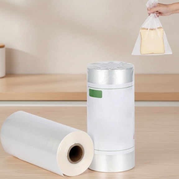 Food Storage Bags Clear Plastic Bag Roll Food-grade Plastic Produce Bag roll for Freezer & Oven-Safe PE bags for Kitchen Use, Fruits, Meat, Sandwich Bags 620/Roll