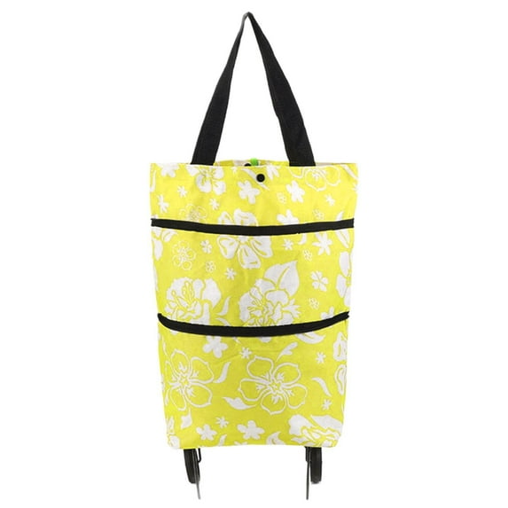 Food Storage Bags Foldable Trolley Bag With Wheels Foldable Shopping Bag Portable Shopping Cart Reusable Shopping Bag Grocery Bag With Wheels Shopping Trolley Bag, Kitchen Face & Storage Bags