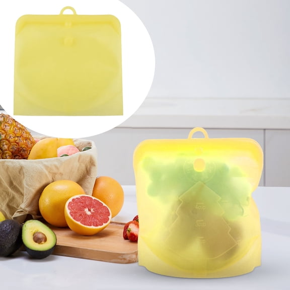 Food Storage Bags,Reusable Silicone Food Storage Bag Sandwich Bag Sealed Freezer Bag Liquid Snack Lunch Fruit Fresh Produce Bag | Best Storage And Cooking Bag (1PC)