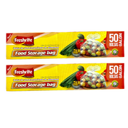 Food Storage Bags With Twist Tie 50 Bags 11 in 12.5 in Pack of 2