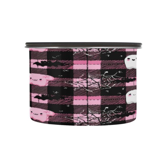 Food Storage Can - Keep Coffee Tea Flour & More Fresh - Ideal for Cereal Nuts & Pet Food Cute Halloween Ghosts500ml