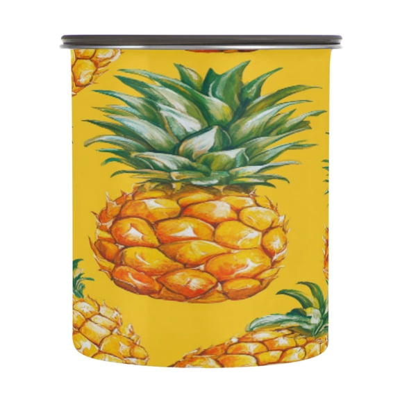 Food Storage Can - Keep Coffee Tea Flour & More Fresh - Ideal for Cereal Nuts & Pet Food Pineapple 900ml