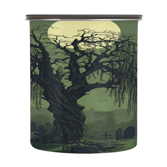 Food Storage Can with Vacuum Seal Preservation Box Kitchen Storage Tank for Coffee, Tea, Dry Goods & More Old Willow Tree 900ml