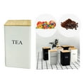 thumbnail image 1 of Coffee Tea Storage Container Metal Canister With Airtight Lids Kitchen Food Jars For Counter Farmhouse Home Pantry Organization, 1 of 8