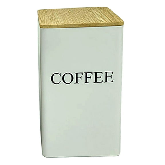 Food Storage Coffee Tea Container Metal Kitchen Canister with Airtight Lids for Kitchen Counter Farmhouse Home Organization Solutions