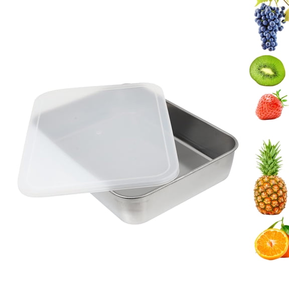 Food Storage Container,1pack Stainless Steel Stacking Food Container with Lid,HXRH Noodles Fruit Storage Container for Office,Home