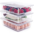 Food Storage Container, (3Pack) Plastic Food Containers with Removable